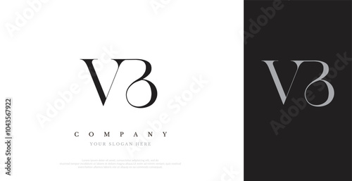 Initial VB Logo Design Vector 