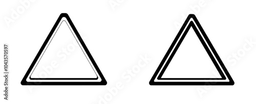 Icons with rounded corners in two styles isolated on white background. Modern illustration.