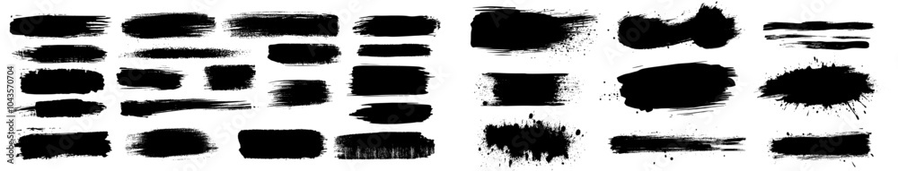 An illustration collection of bold brush strokes in modern paint, handdrawn thick grunge lines, banners, and grunge markers. An illustration collection of bold brush strokes in modern paint, handdrawn thick grunge lines, banners, and grunge markers.