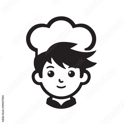 Smiling Chef Boy Cartoon Illustration Design