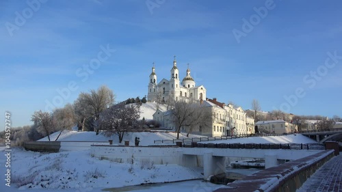  Beautiful winter landscape in the city