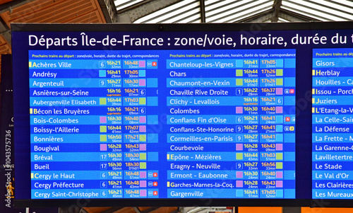 Paris; France - october 10 2024 : Saint Lazare station photo