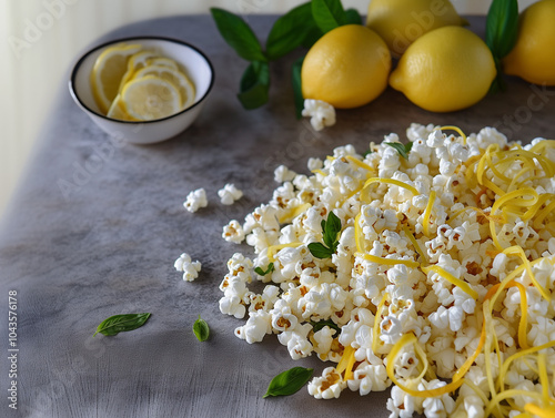 Zesty lemon popcorn glisten...