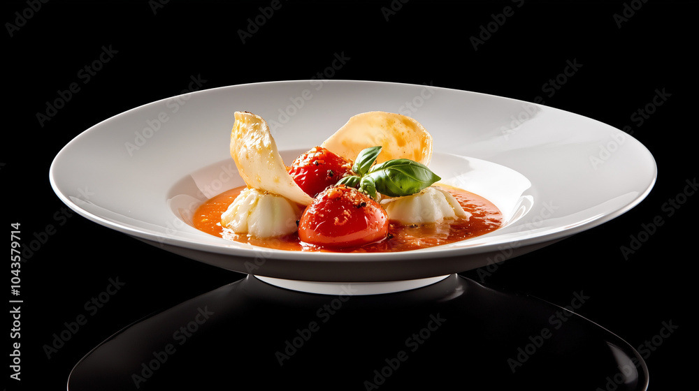 Tomato Basil Soup with Onion – Culinary Photography Tomato Basil Soup with Onion – Culinary Photography