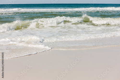 Waves breaking along north Florida beach photo