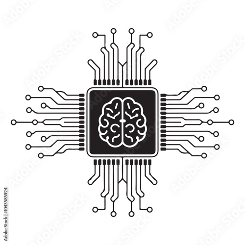 Computer or circuit bug icon. vector illustration