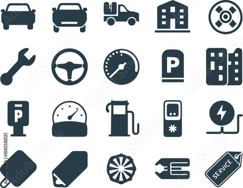 Automotive Spare Part icon. Spare Component, Replacement Part.