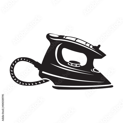 Iron icon silhouette vector illustration