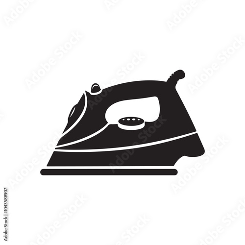 Iron icon silhouette vector illustration