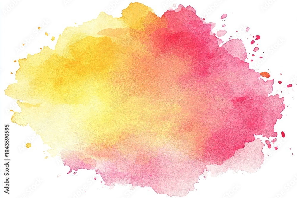 Abstract watercolor splash, vibrant pink and yellow, creative design element. Abstract watercolor splash, vibrant pink and yellow, creative design element.