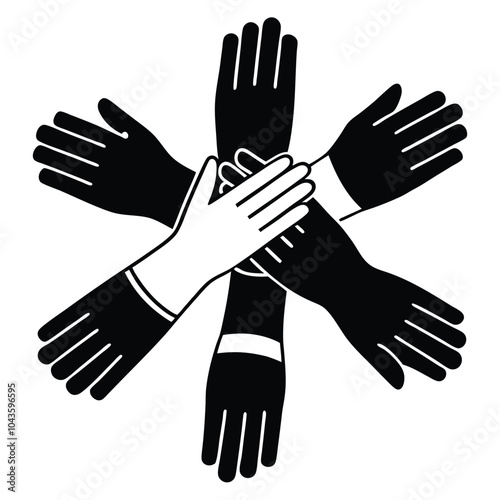 International Day for Tolerance Vector Illustration on November 16 with Holding Hands of Different Skin Colors for Human Solidarity in Flat Cartoon design sample