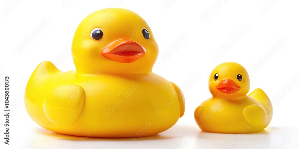 Rubber duck and ducky isolated on white background Rubber duck and ducky isolated on white background