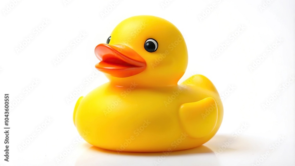 Rubber duck bath toy on white background Rubber duck bath toy on white background
