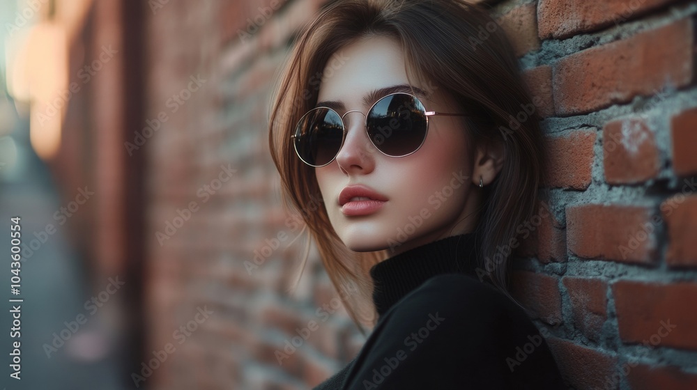urban portrait of a beautiful young woman