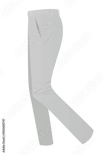 Grey chino pants. vector illustration