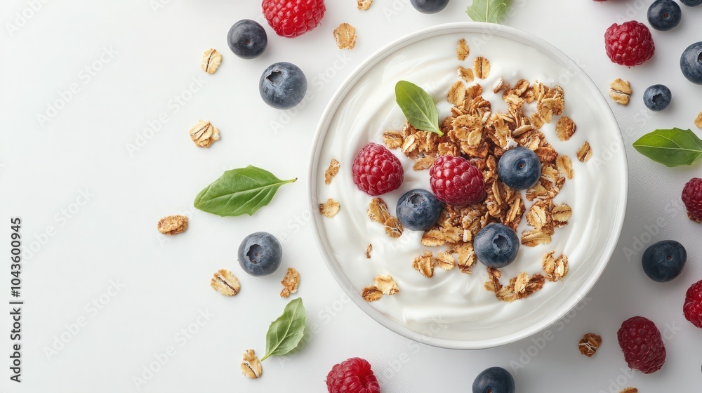 yogurt with muesli and fruits yogurt with muesli and fruits