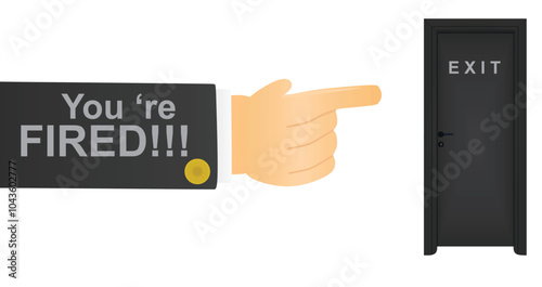 You are fired icon. vector