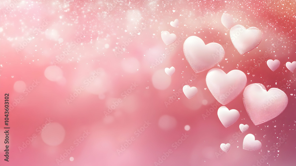 Soft Pink Gradient Background with Scattered White Hearts for Romantic Themes and Design Projects Soft Pink Gradient Background with Scattered White Hearts for Romantic Themes and Design Projects