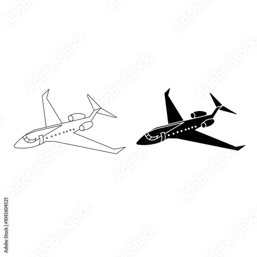 sketches of planes and silhouettes