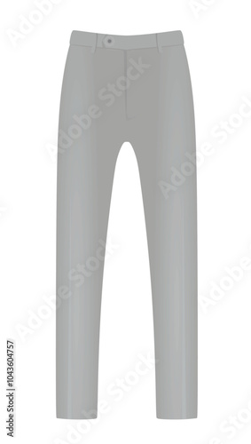 Grey chino pants. vector illustration