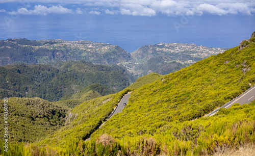 View of PR1.2 road of access to Pico Ruivo. Madeira Island, Portugal photo