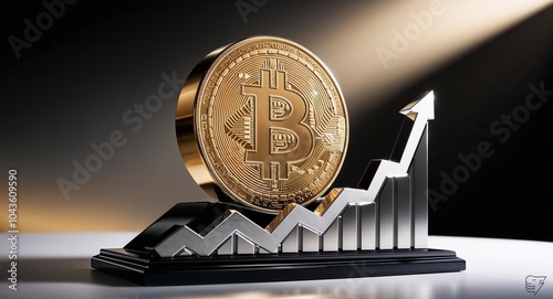 Bitcoin symbol carved into a ancient.