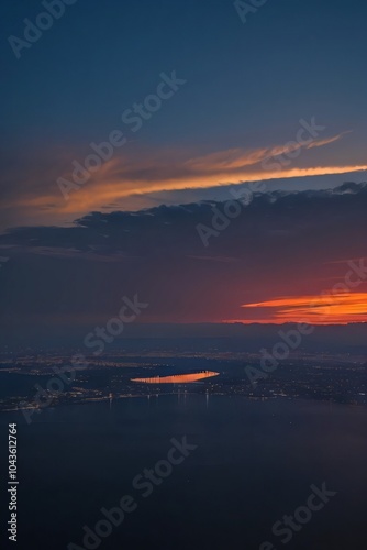 sunset over the lake