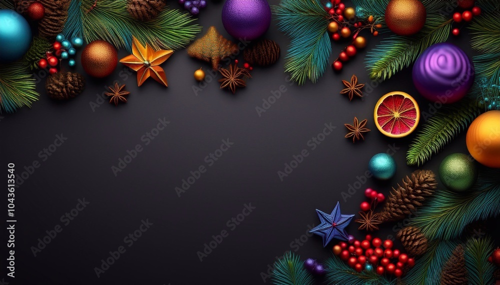 Christmas bright background with space for text. Billboard and advertising concept.