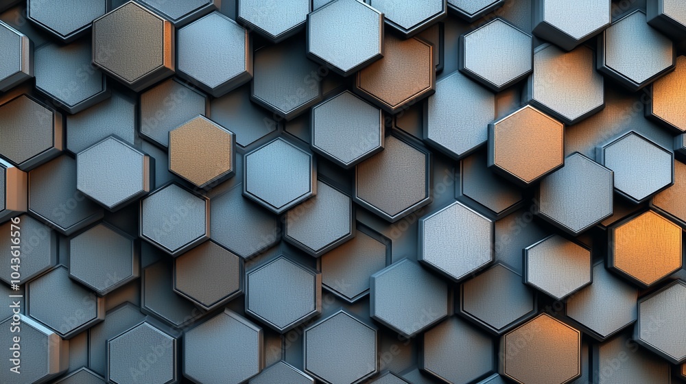 Interlocking Hexagon Pattern with Smooth Gradient Texture for Design Projects Interlocking Hexagon Pattern with Smooth Gradient Texture for Design Projects