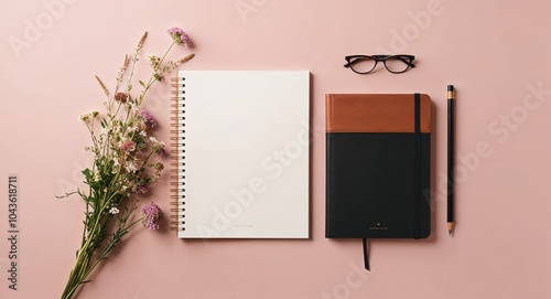 Elegant Feminine Office Setup with Spacious Copy Area