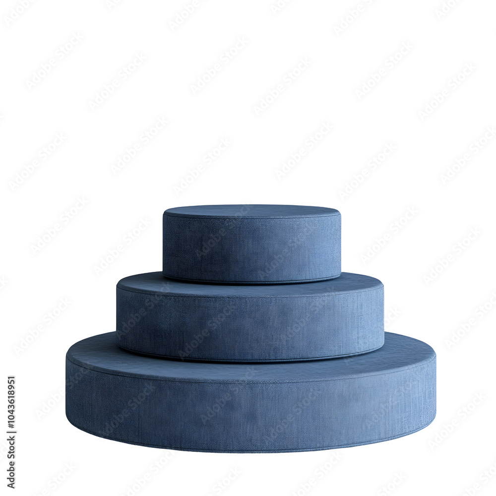 Photography of Indigo Podium for Display of Products on Plain White Background Photography of Indigo Podium for Display of Products on Plain White Background