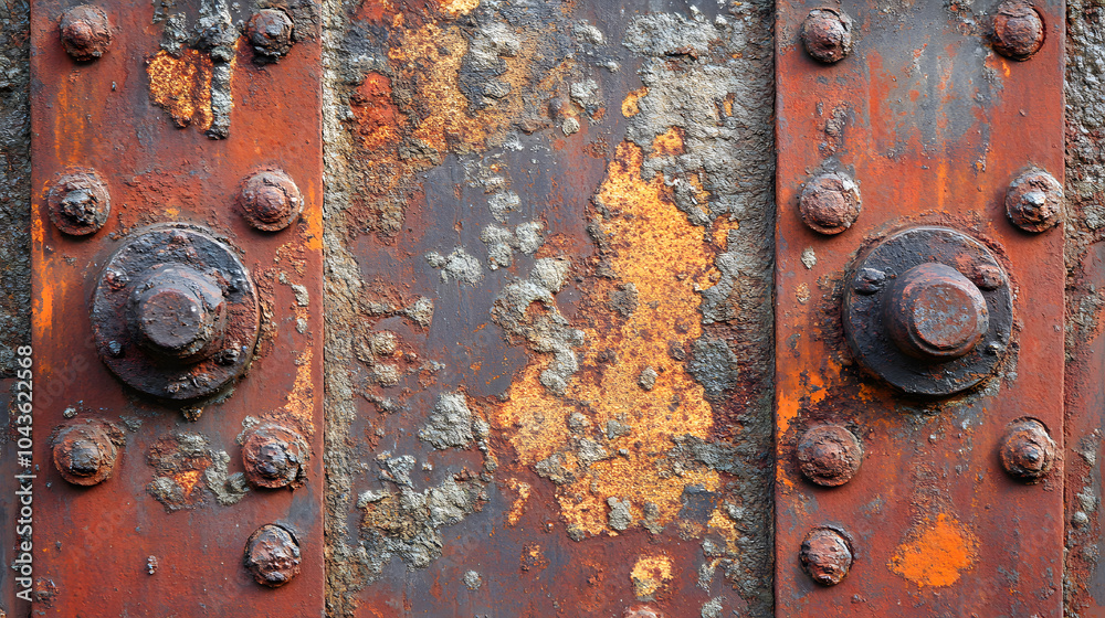 Fototapeta premium Rustic Zinc Background Overflowing with Character and Intricate Patterns in Natural Aged Hues