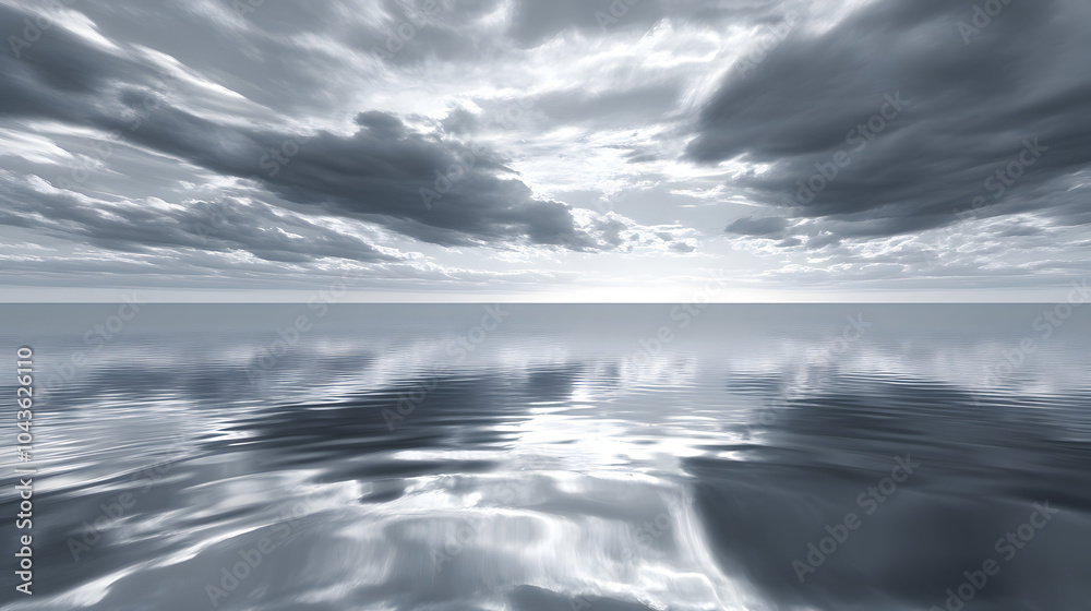 A Peaceful Landscape Captured on a Shimmering Platinum Background Creating an Atmosphere of Tranquility A Peaceful Landscape Captured on a Shimmering Platinum Background Creating an Atmosphere of Tranquility