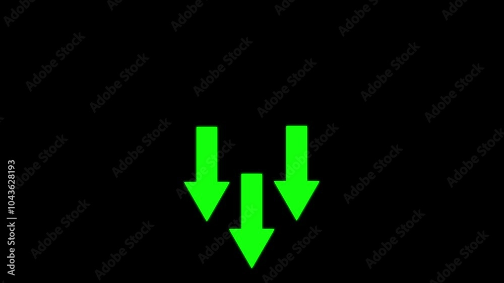 animated arrow pointing down.