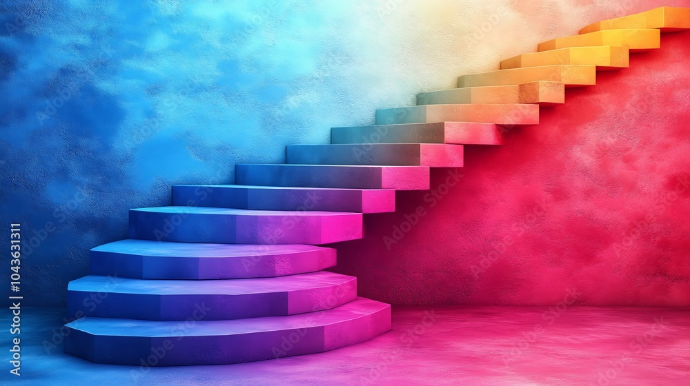 Obraz premium Stacked polygonal design abstractly illustrating essential steps in business model creation market alignment and strategic growth presented in a clear modern and innovative abstract visual style