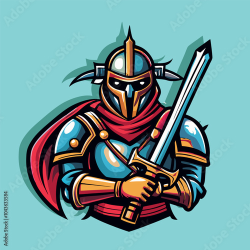 guerriero medievale logo 02