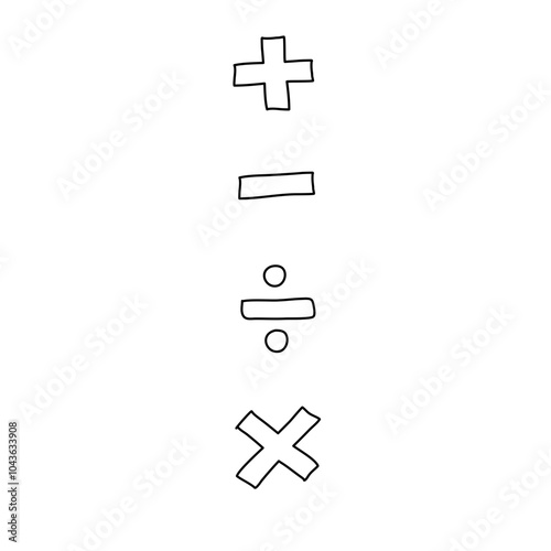 hand drawn math symbols