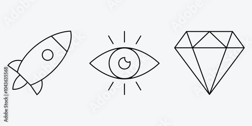 Mission vision values icon design. Organization mission vision values icon design vector. vector illustration isolated on white background. Top Value.
