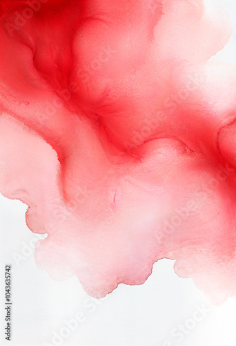 artistic red watercolour backgriund with free space