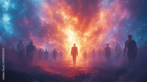 Ethereal Figures in a Cosmic Landscape