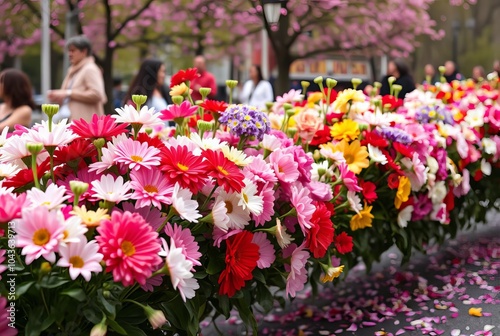 Petal Parade A colorful procession of blooming flowers fills the photo