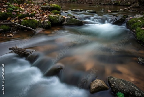 Slow Shutter Speed of Spring Stream ;