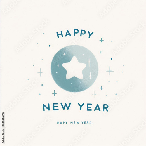 Happy New Year banner New Year text 
