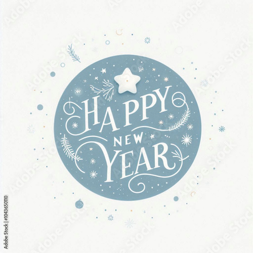 Happy New Year banner New Year text 
