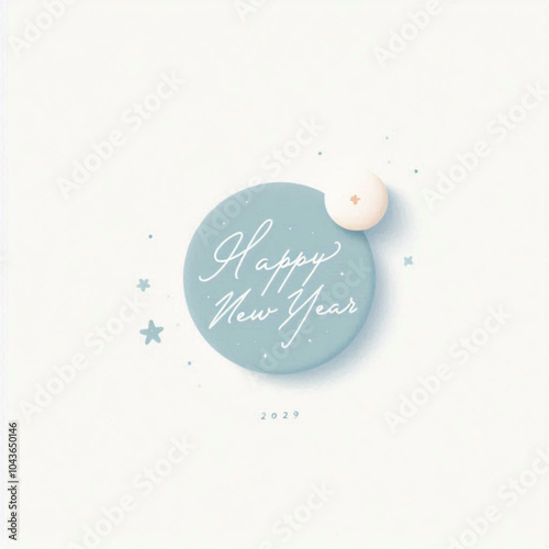 Happy New Year banner New Year text 
