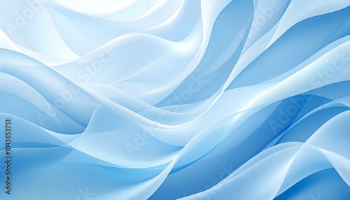 Digital blue fabric wavy curve abstract graphic poster PPT background. Flowing blue fabric texture, perfect for design backgrounds and soft texture themes. abstract featuring elegant fluid blue wave
