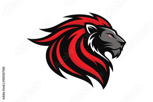 Lion Head Mascot Logo Vector – Fierce Gaming and YouTube Channel Icon for Powerful and Wild Branding photo