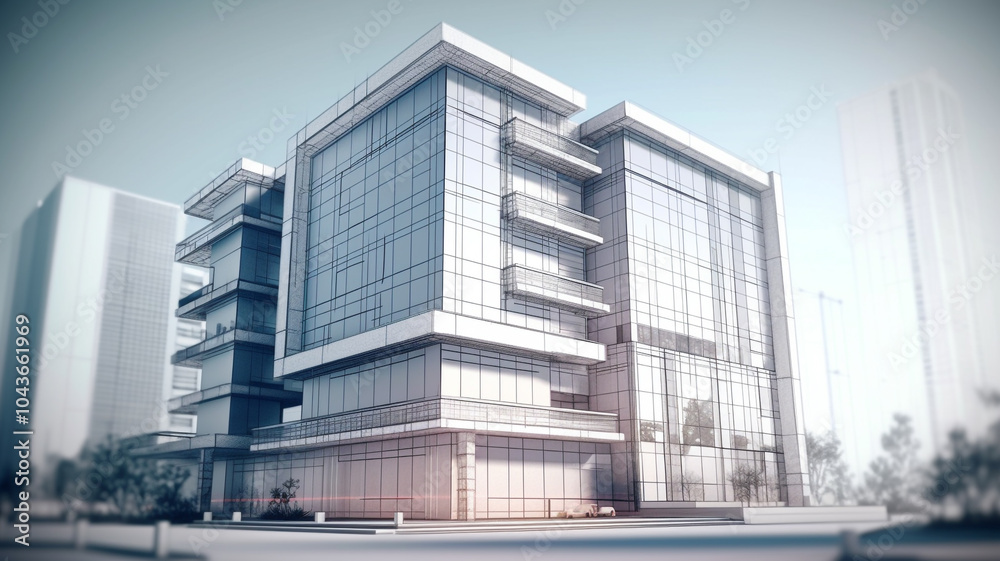 Luxury Residential Tower Maquette Visualization modern home interior real estate visual depiction of the construction financing process for a Commercial Property emphasizing investment potential Luxury Residential Tower Maquette Visualization modern home interior real estate visual depiction of the construction financing process for a Commercial Property emphasizing investment potential