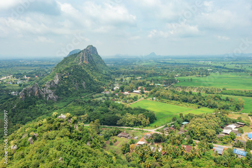 Aerial view of Heaven Valley (Hup Pha Sawan) in Ratchaburi. Thailand. photo