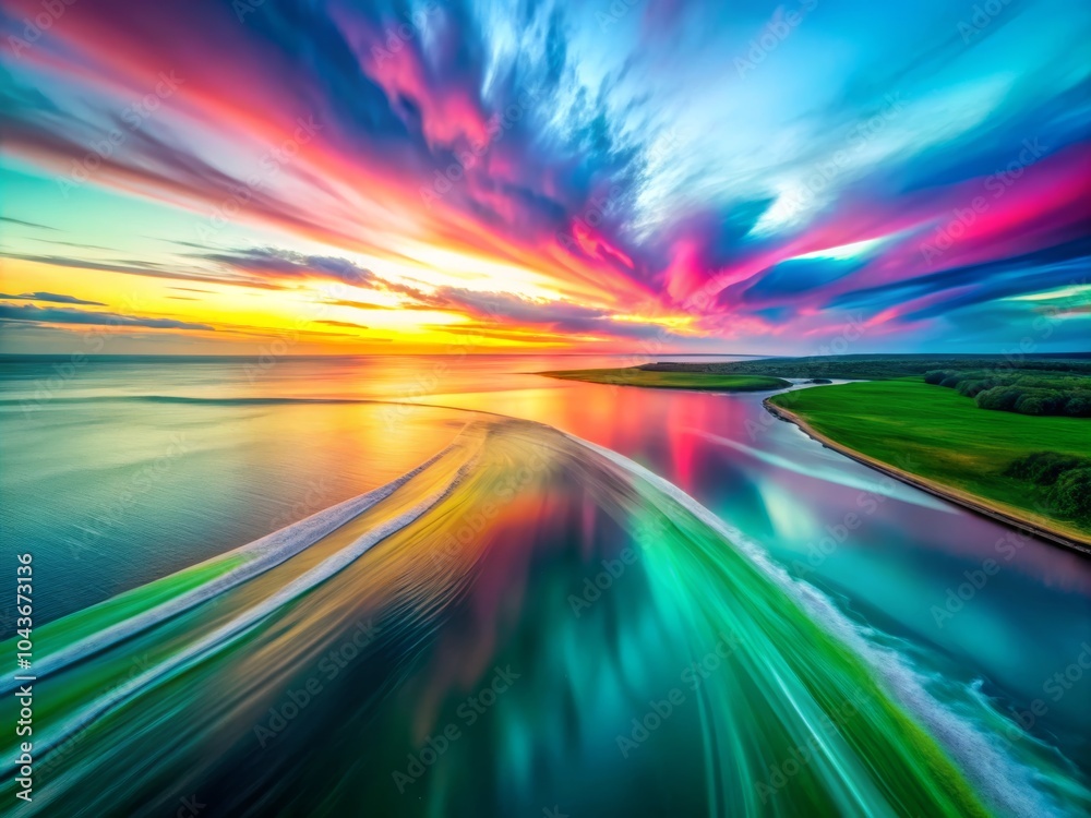 Vibrant Fluid Gradient Background of Green and Pink Vibrant Fluid Gradient Background of Green and Pink